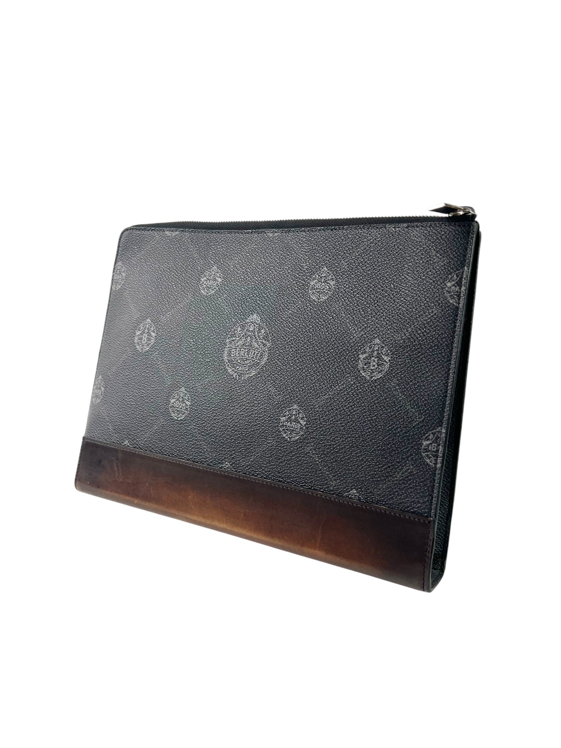Berluti Kriss Van Assche Canvas Standing Clutch