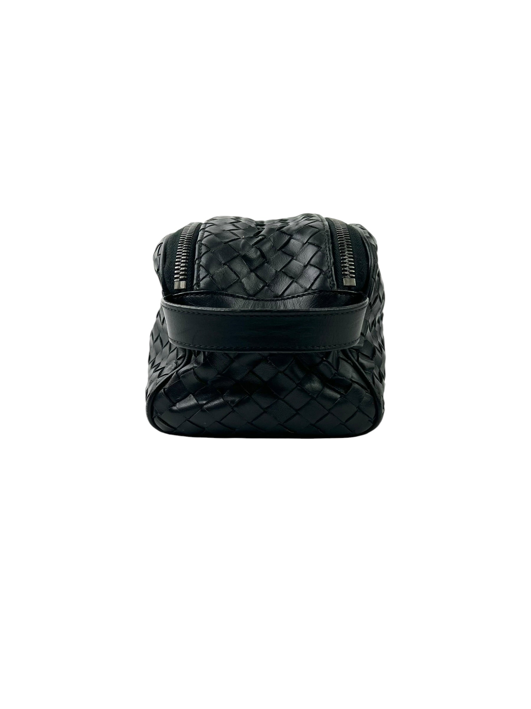 Bottega Veneta Intrecciato Black Toiletry Pouch
