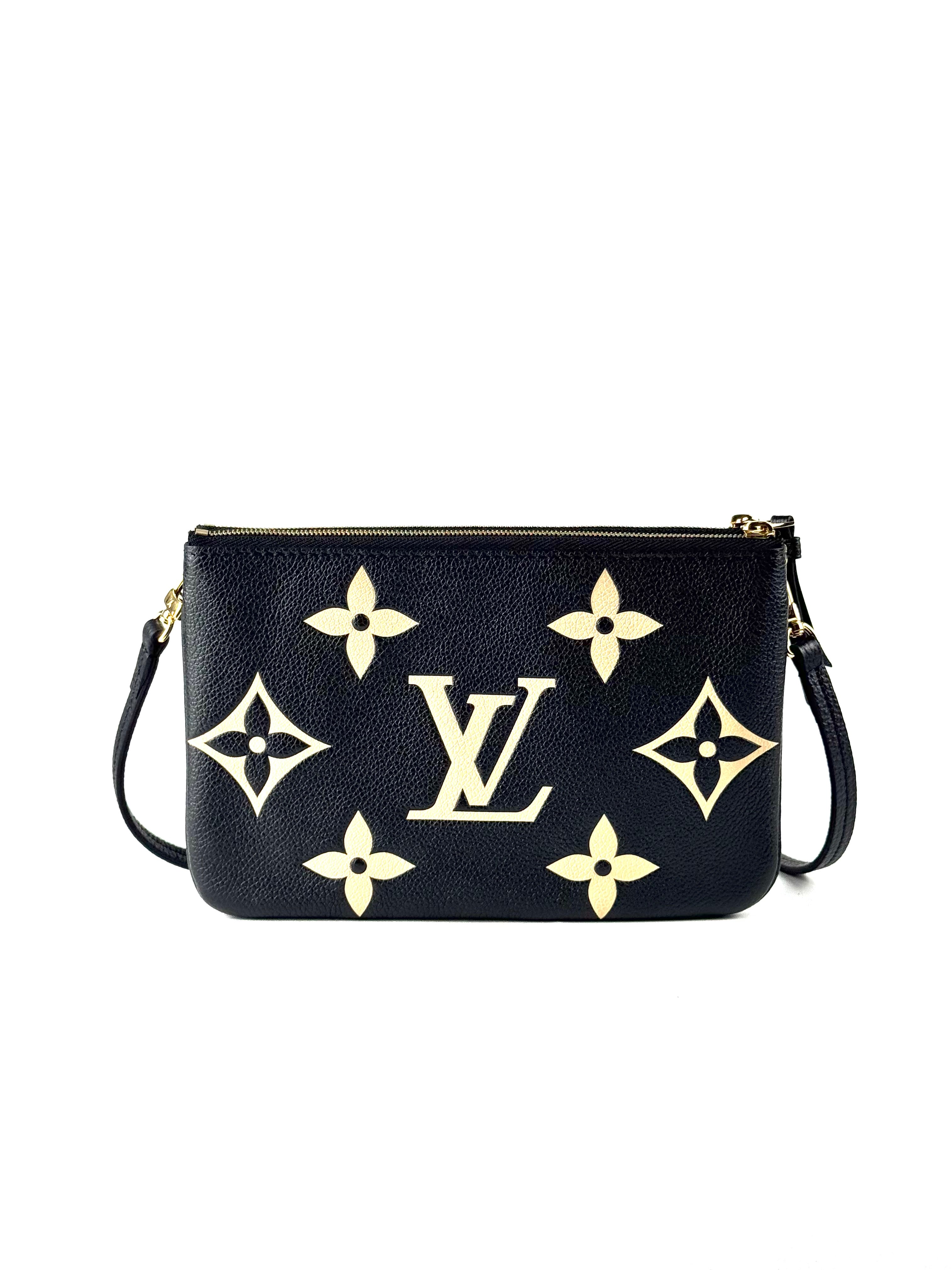 Louis Vuitton Monogram Empreinte Bicolor Double Zip Slingbag (Microchip)