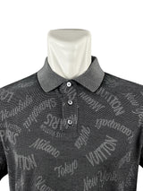 Louis Vuitton Cotton Cities Print Grey Polo Shirt 2