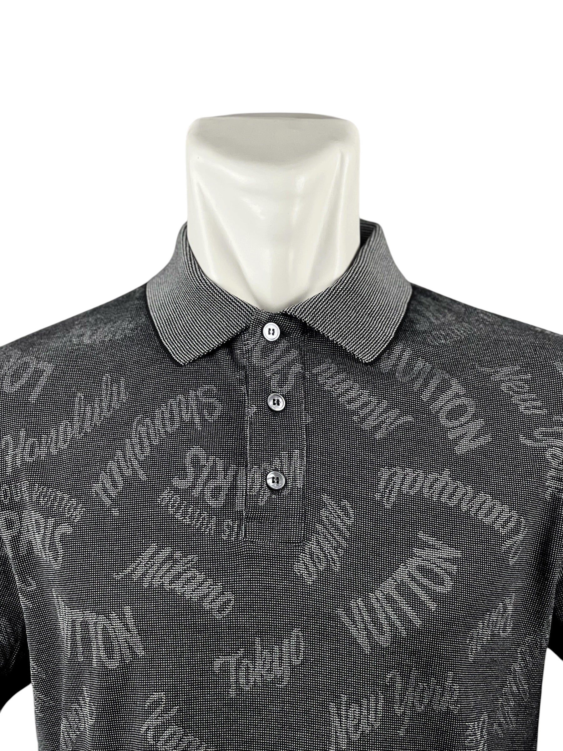 Louis Vuitton Cotton Cities Print Grey Polo Shirt