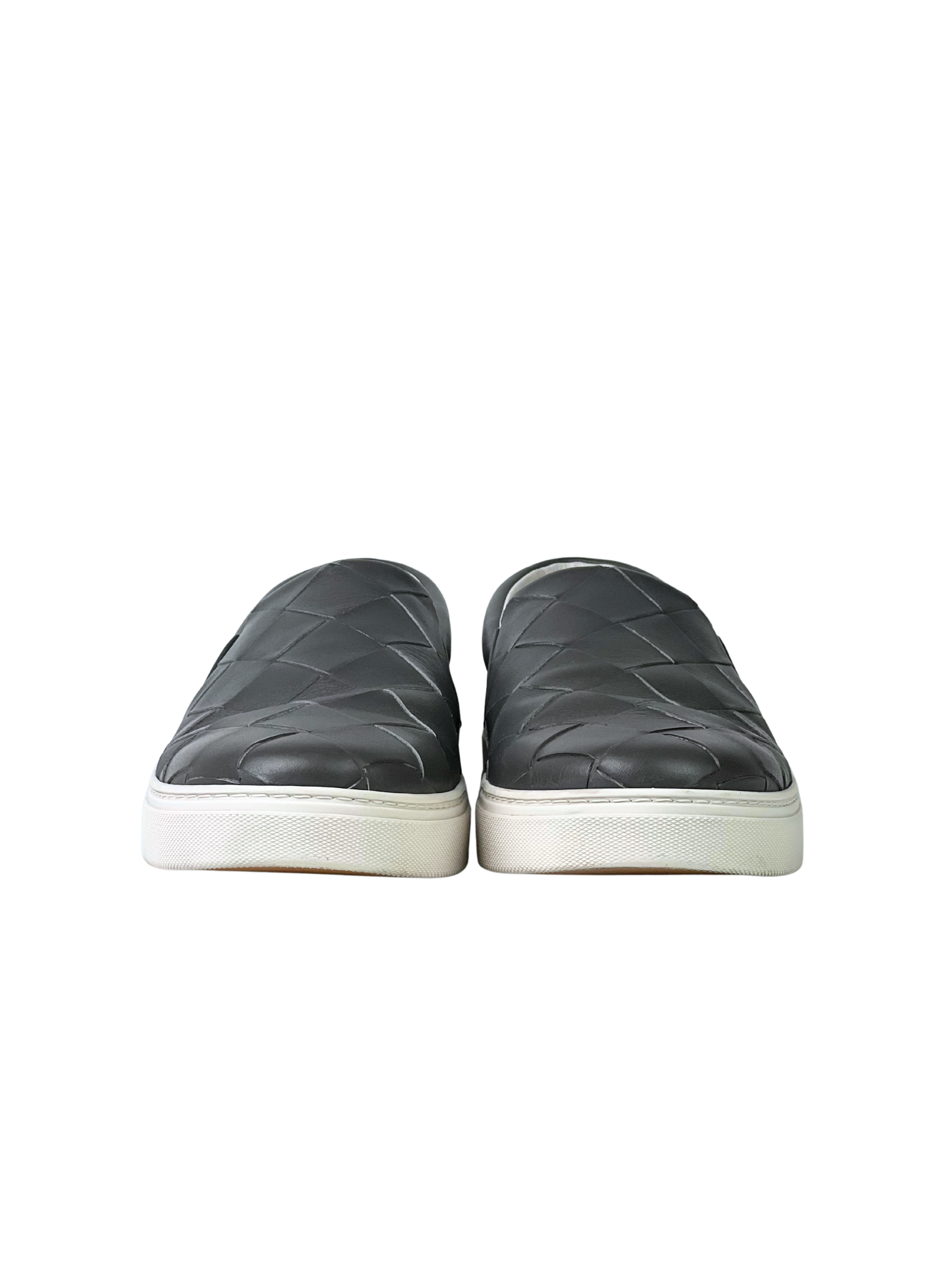 Bottega Veneta Intrecciato Grey Slip-On
