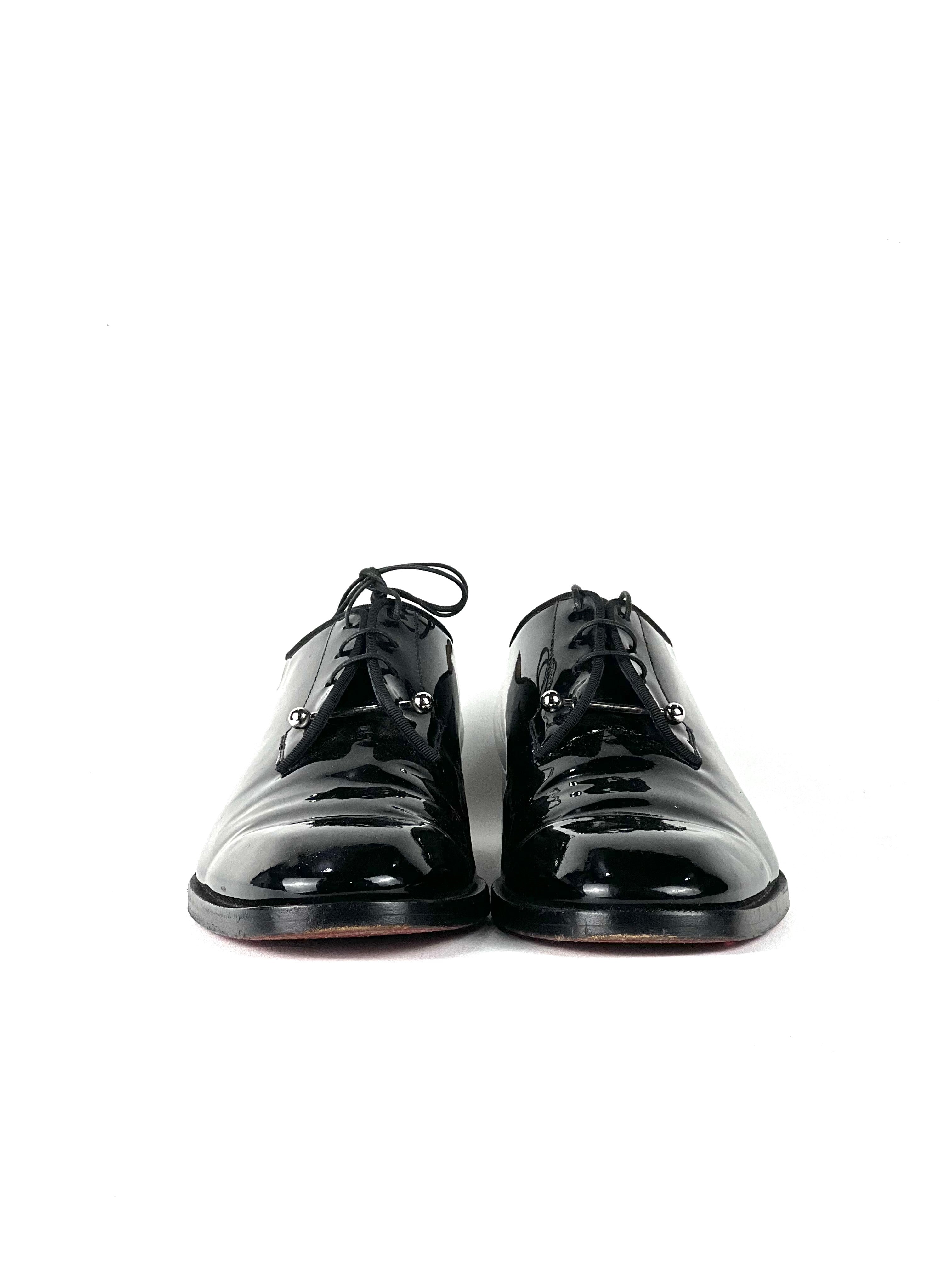 Christian Louboutin Black Patent Loafers