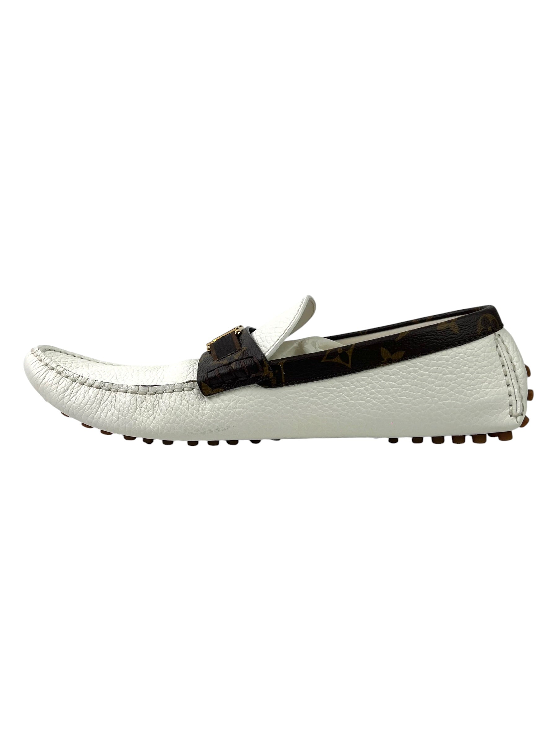 Louis Vuitton Hockenheim Monogram White Loafers