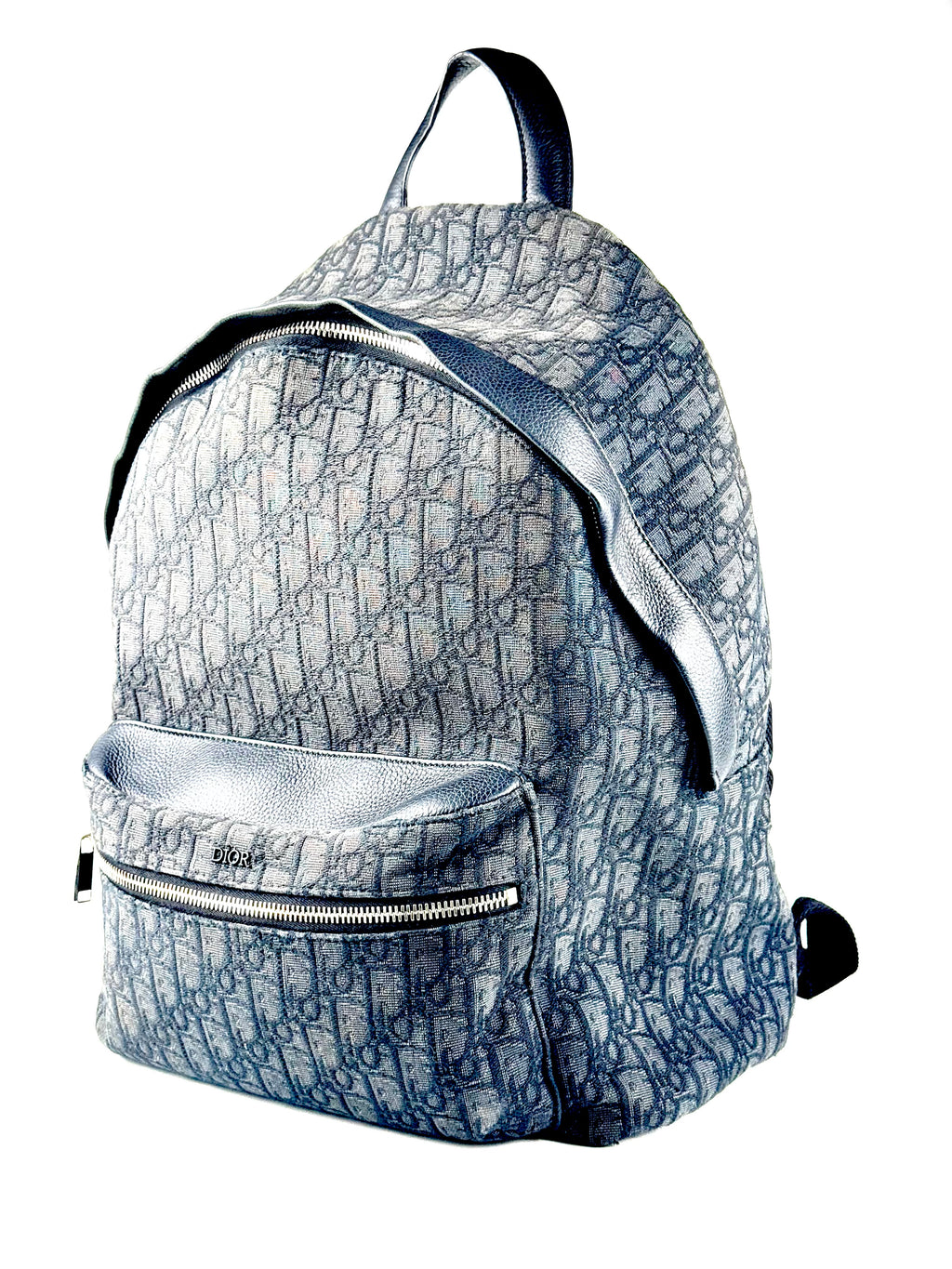 Christian Dior Oblique Jacquard Black Rider Backpack