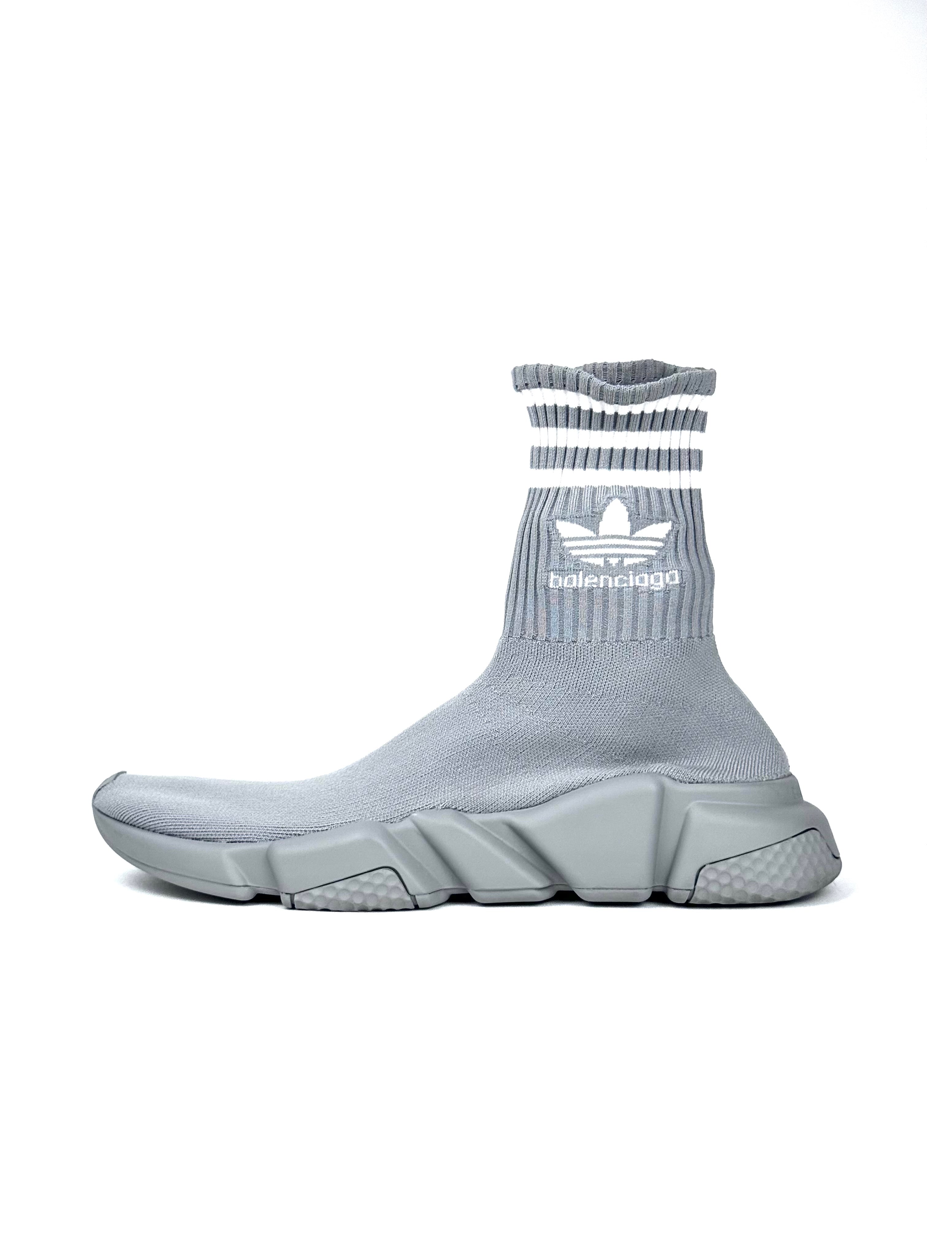 Balenciaga x Adidas Speed Trainer Grey Sneakers