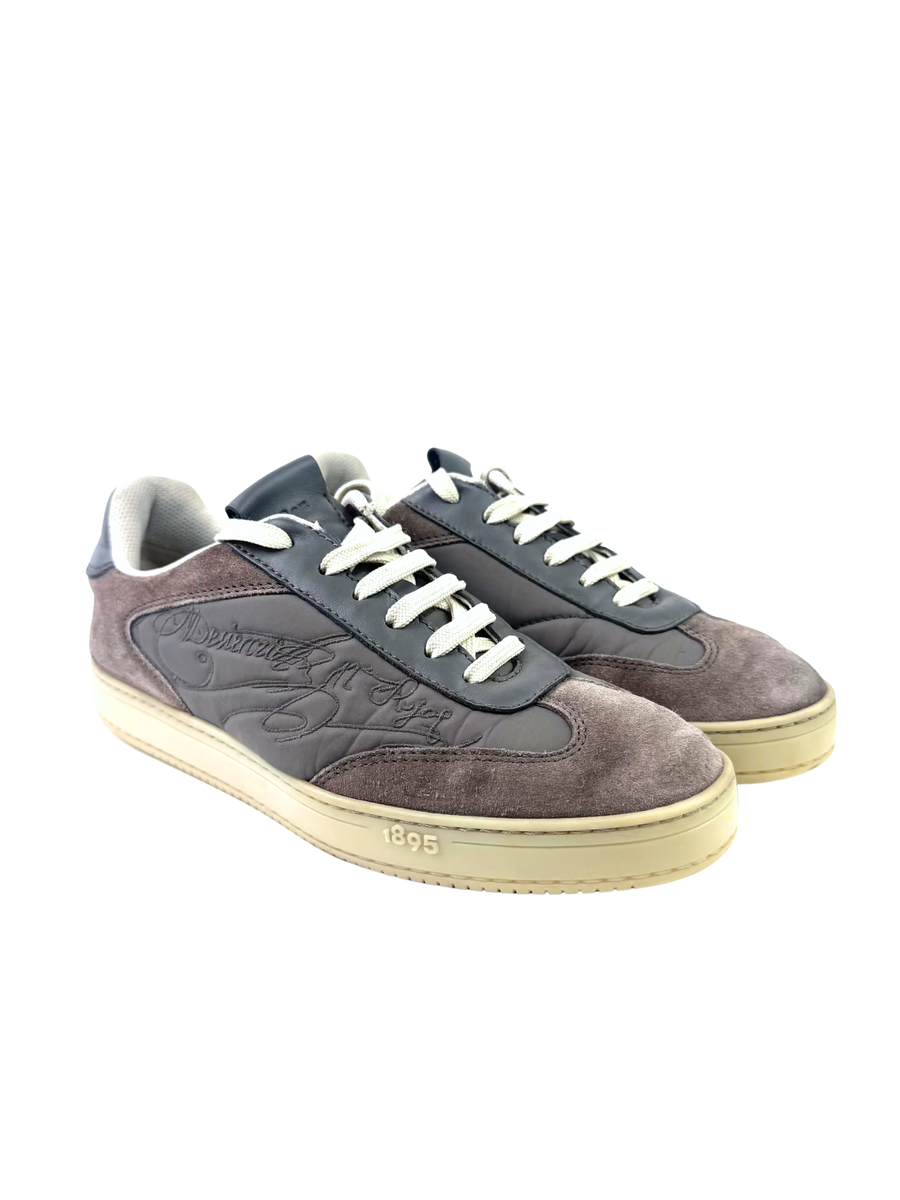 Berluti Scritto Fabric Suede Grey Sneakers
