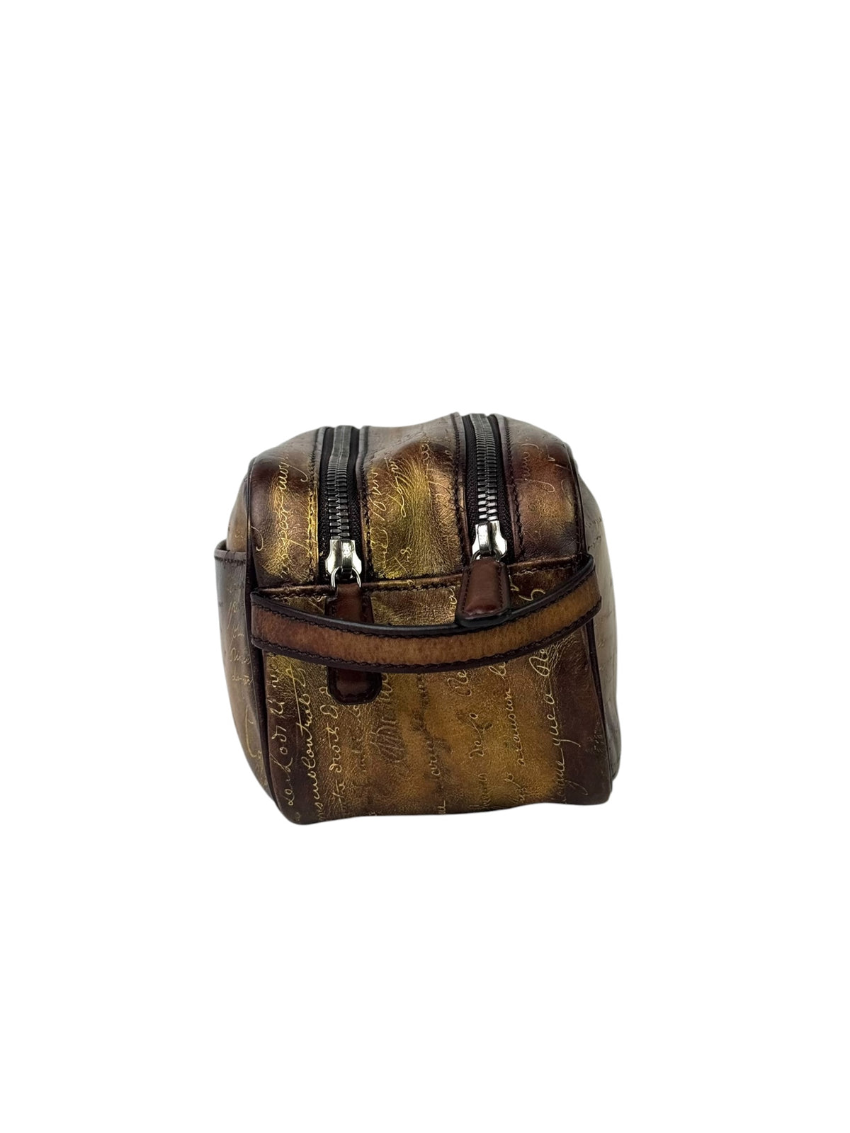 Berluti Scritto Golden Patina Formula Brown Toiletry Pouch