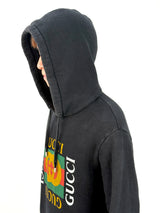 Gucci GG Distressed Logo Black Hoodie 4