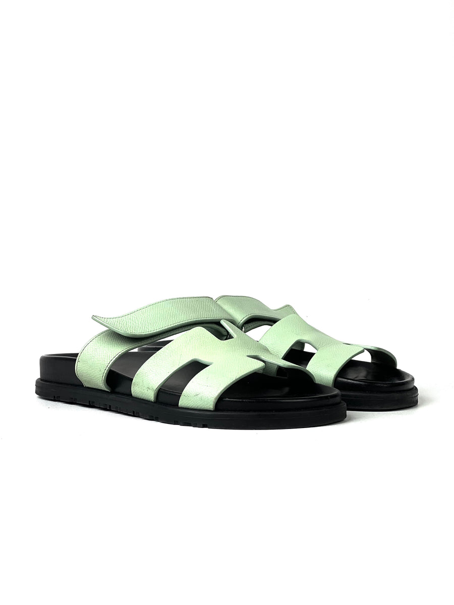 Hermès Chypre Leather Tosca Sandals