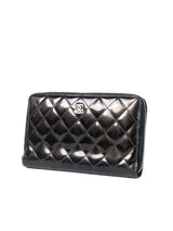 Chanel Patent Leather Black Long Wallet 3