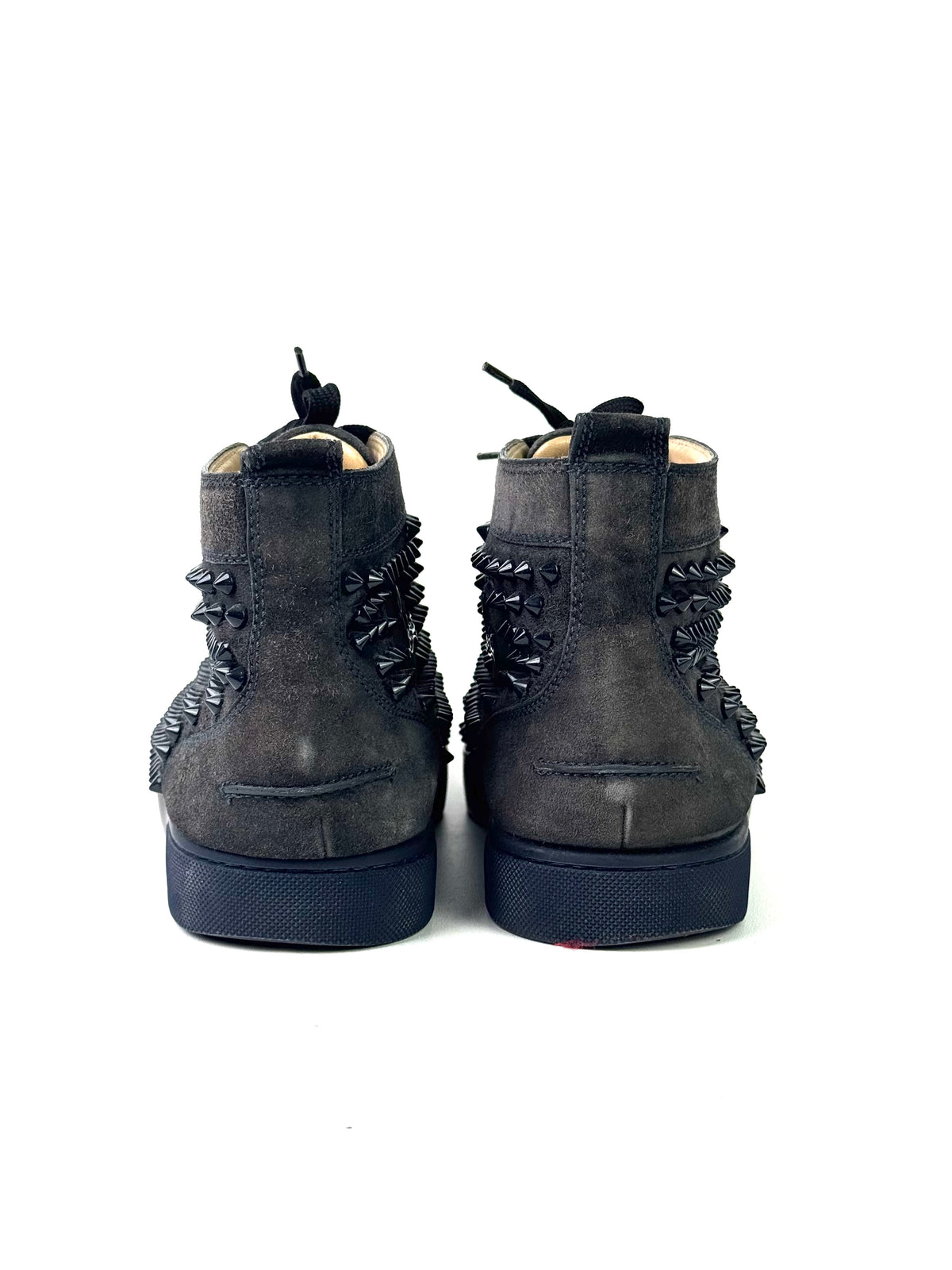 Christian Louboutin High Top Suede Grey Sneakers