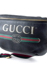 Gucci Logo Black Leather Waistbag 5