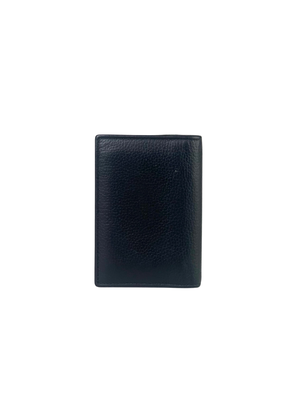 Christian Dior Black Grained Leather & Oblique Jacquard Pocket Wallet