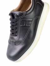 Hermès Quicker Black Leather Sneakers 6