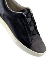 Zegna Triple Stitch Deerskin Suede Slip On 5