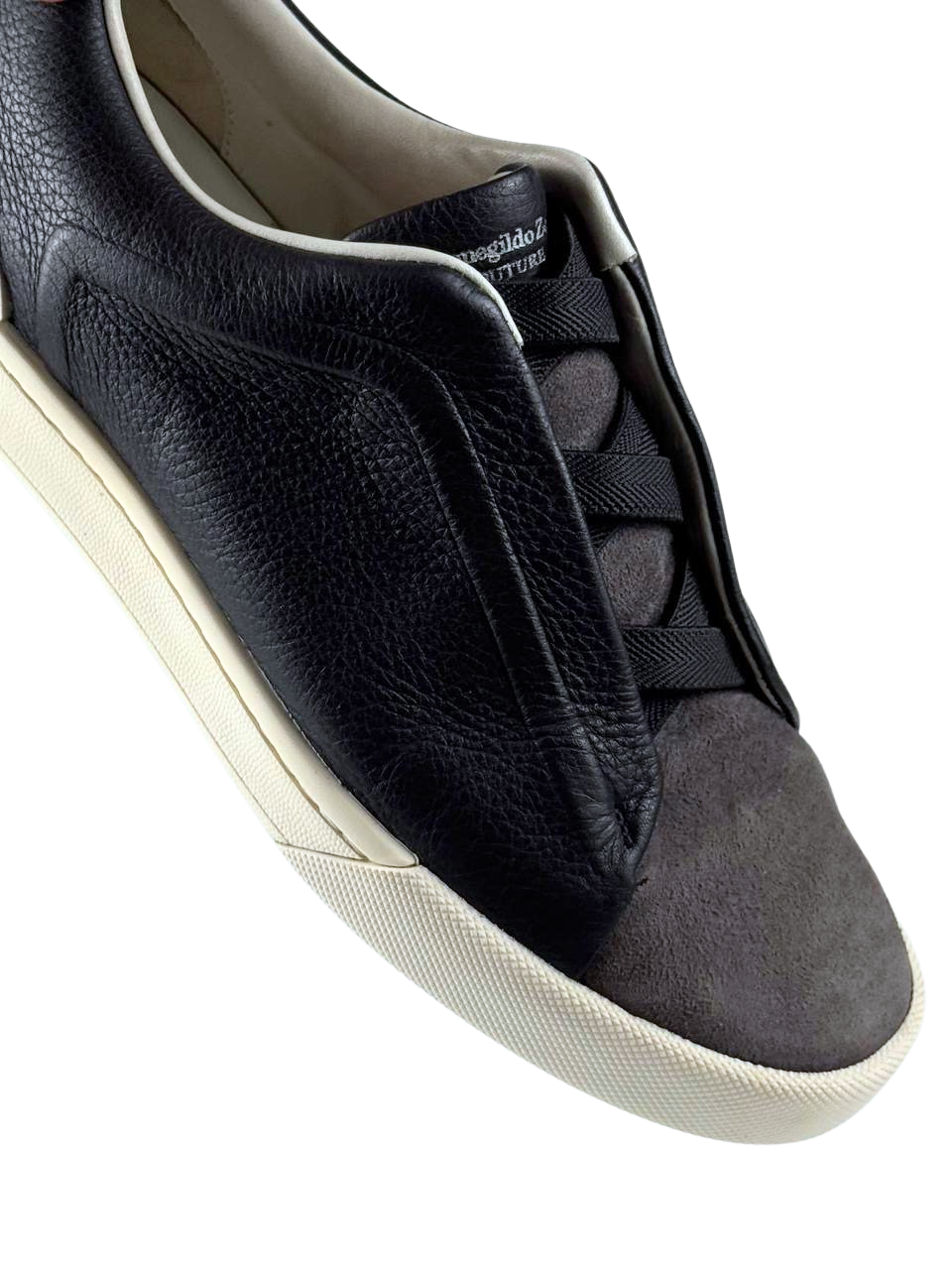 Zegna Triple Stitch Deerskin Suede Slip On