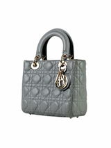 Christian Dior Lady Dior GHW Grey Slingbag 2