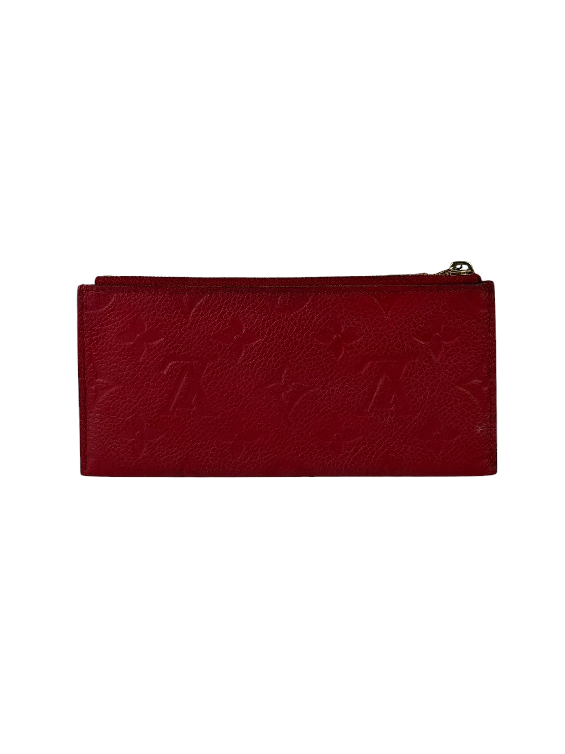 Louis Vuitton Empreinte Monogram Red Zipper Card Holder