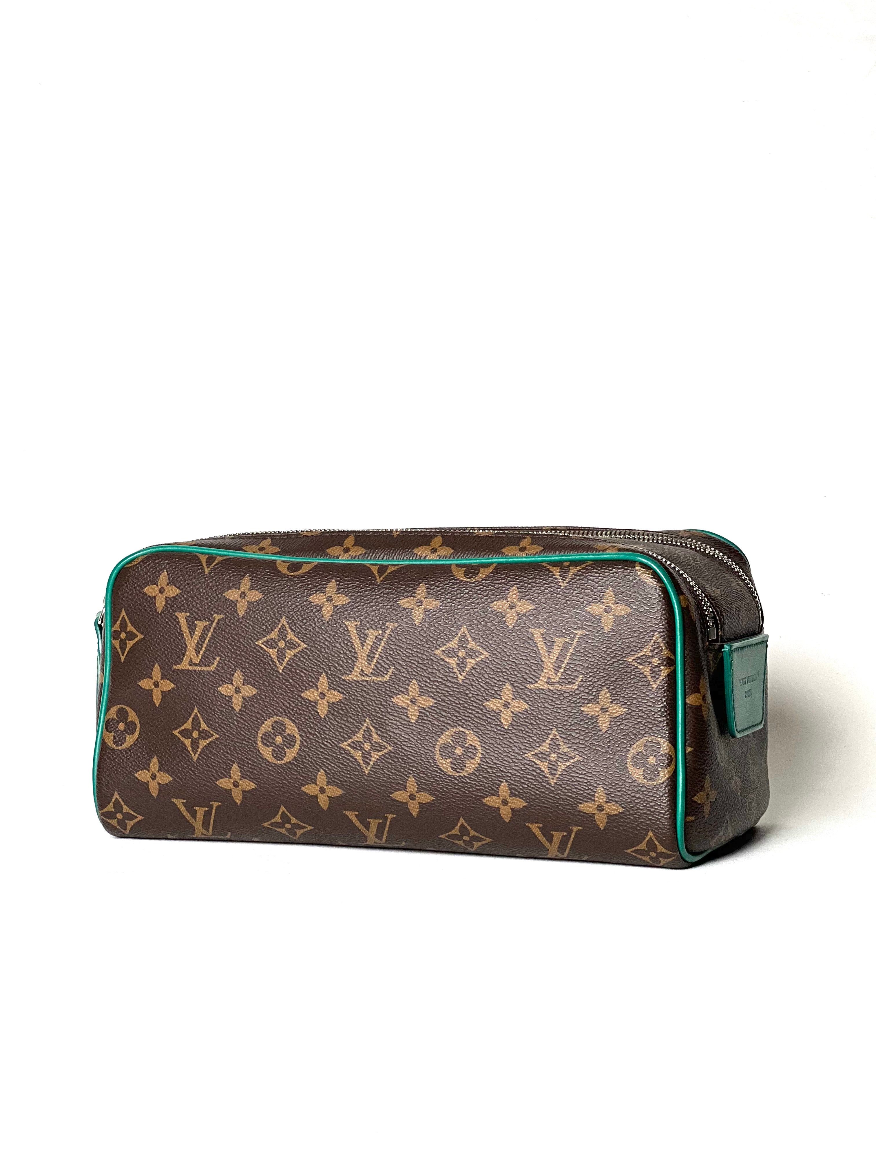 Louis Vuitton Monogram Macassar Green Toiletry Dopp Kit