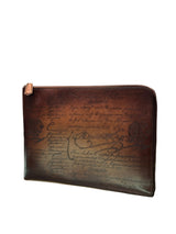 Berluti Nino PM Scritto Brown Clutch 3