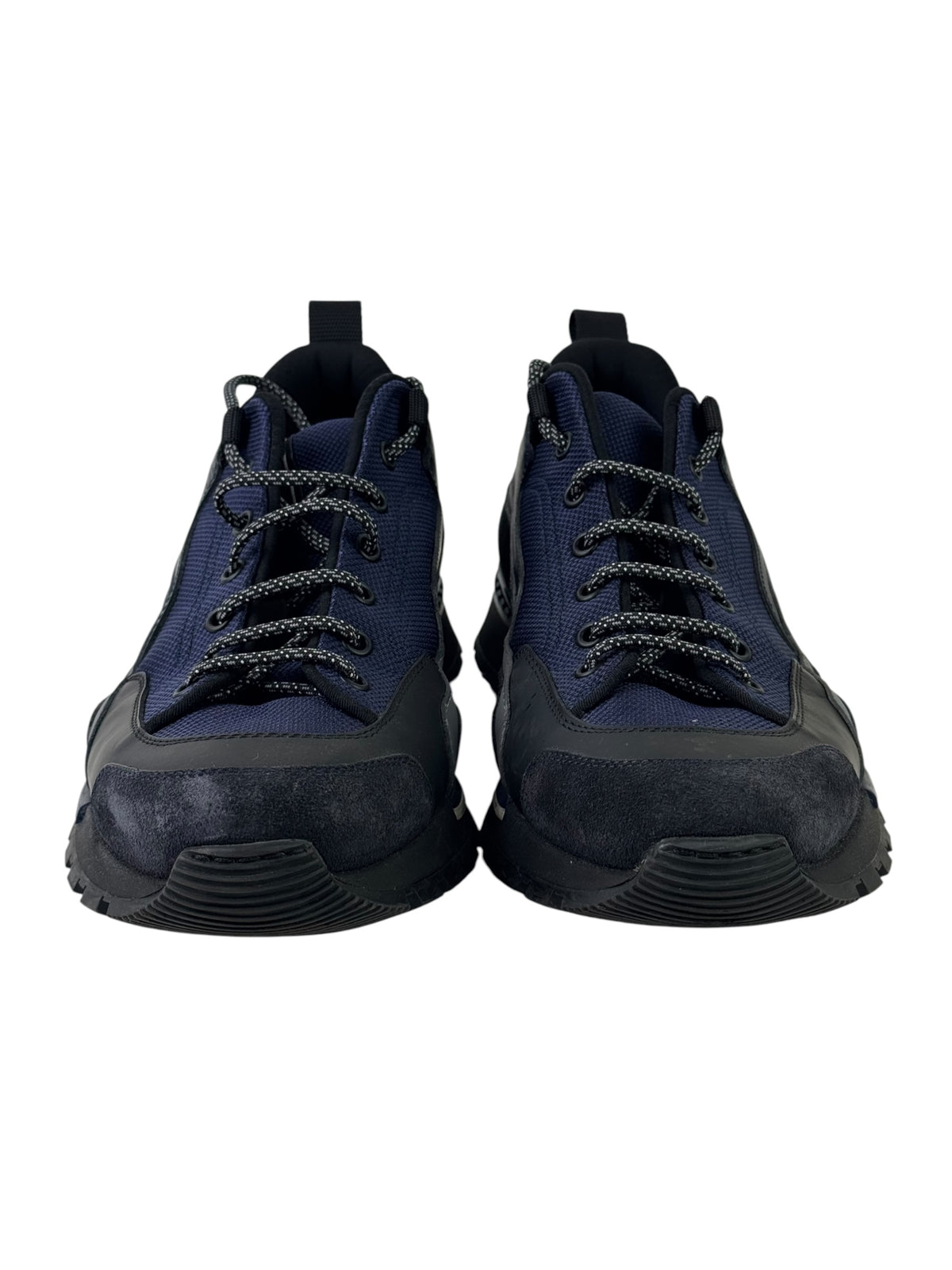 Berluti Scritto Navy Suede & Leather Low Sneakers