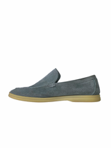 Loro Piana Suede Baby Blue Summerwalk Slip On 3