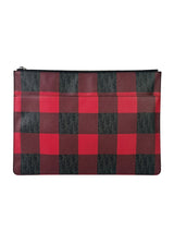 Christian Dior Homme Oblique Checkered Canvas Clutch 6
