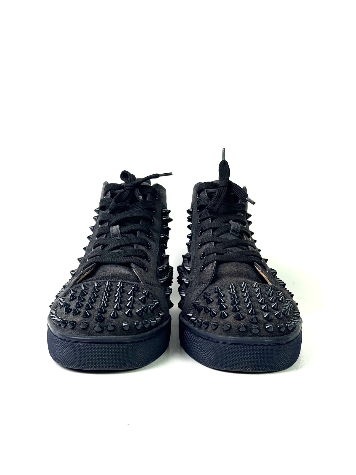 Christian Louboutin High Top Suede Grey Sneakers