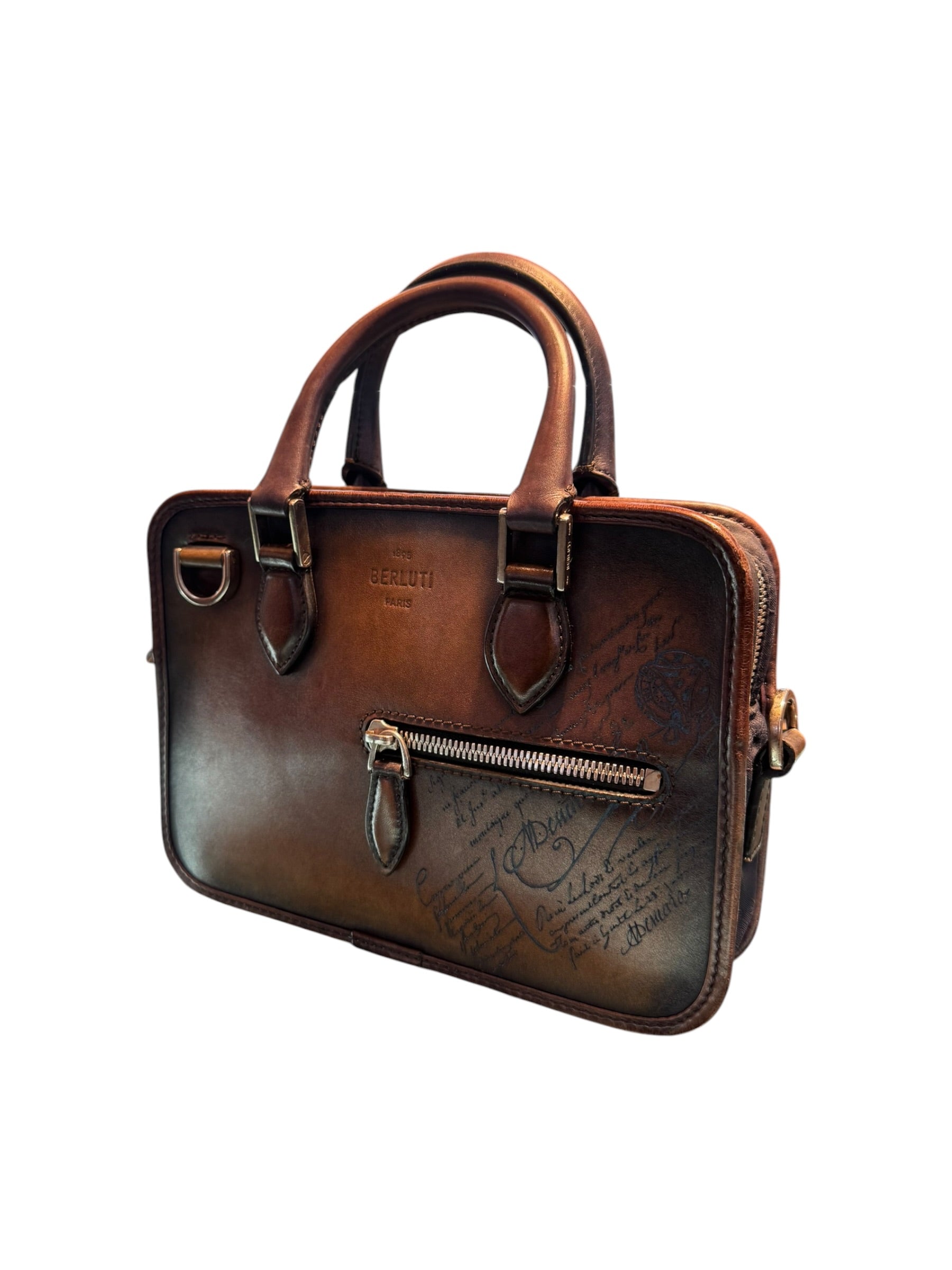Berluti Un Jour Scritto Brown Slingbag