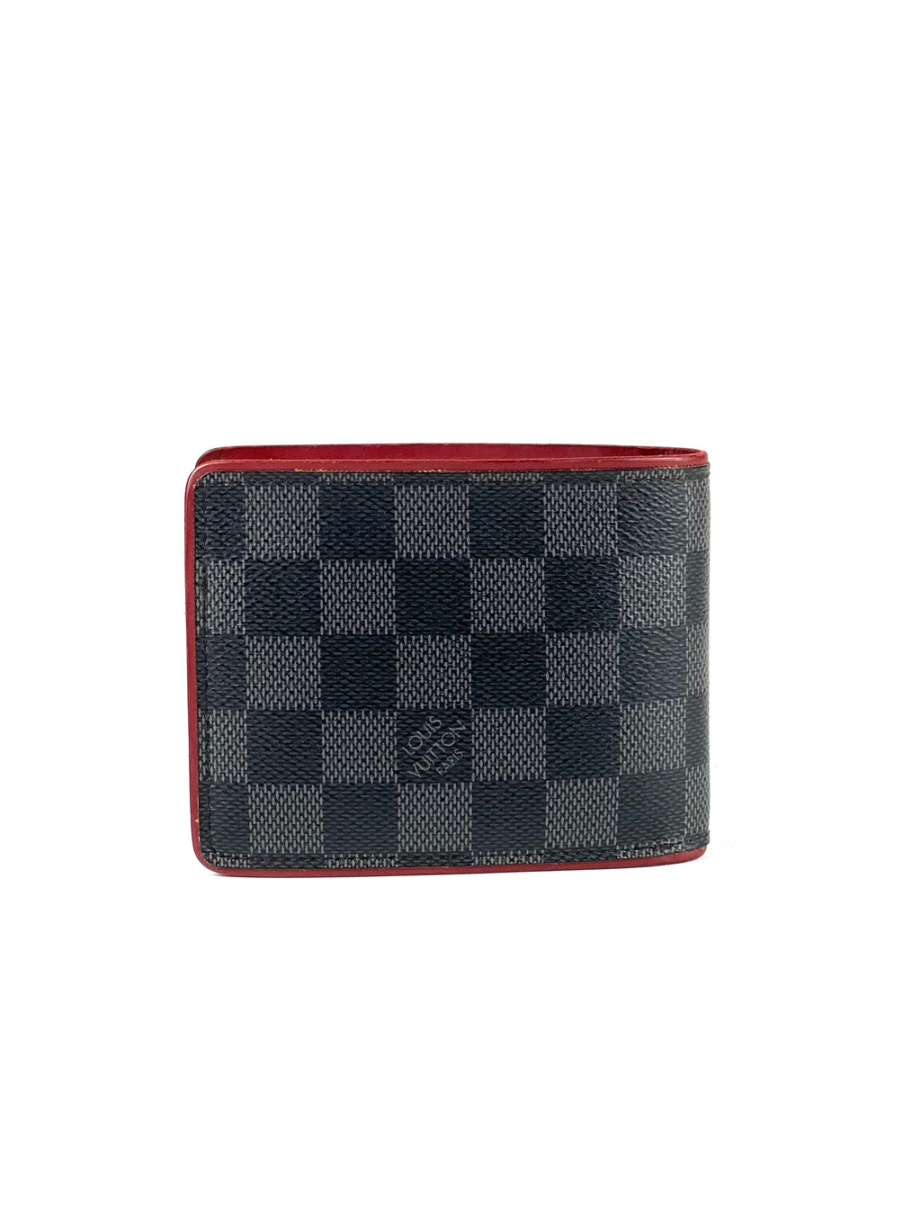 Louis Vuitton Damier Graphite Red Multiple Wallet