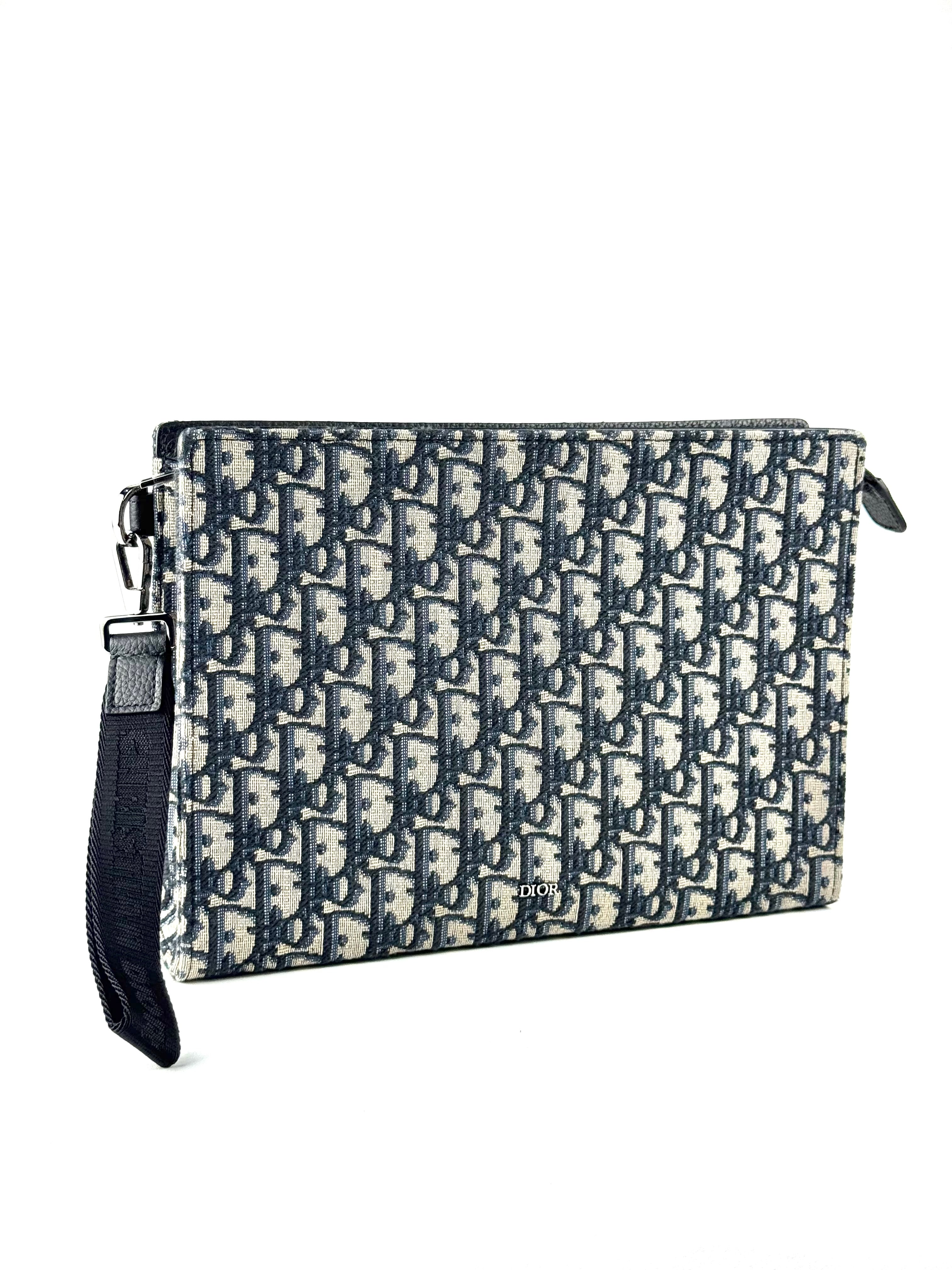 Christian Dior Oblique Jacquard A5 Triangle Pouch