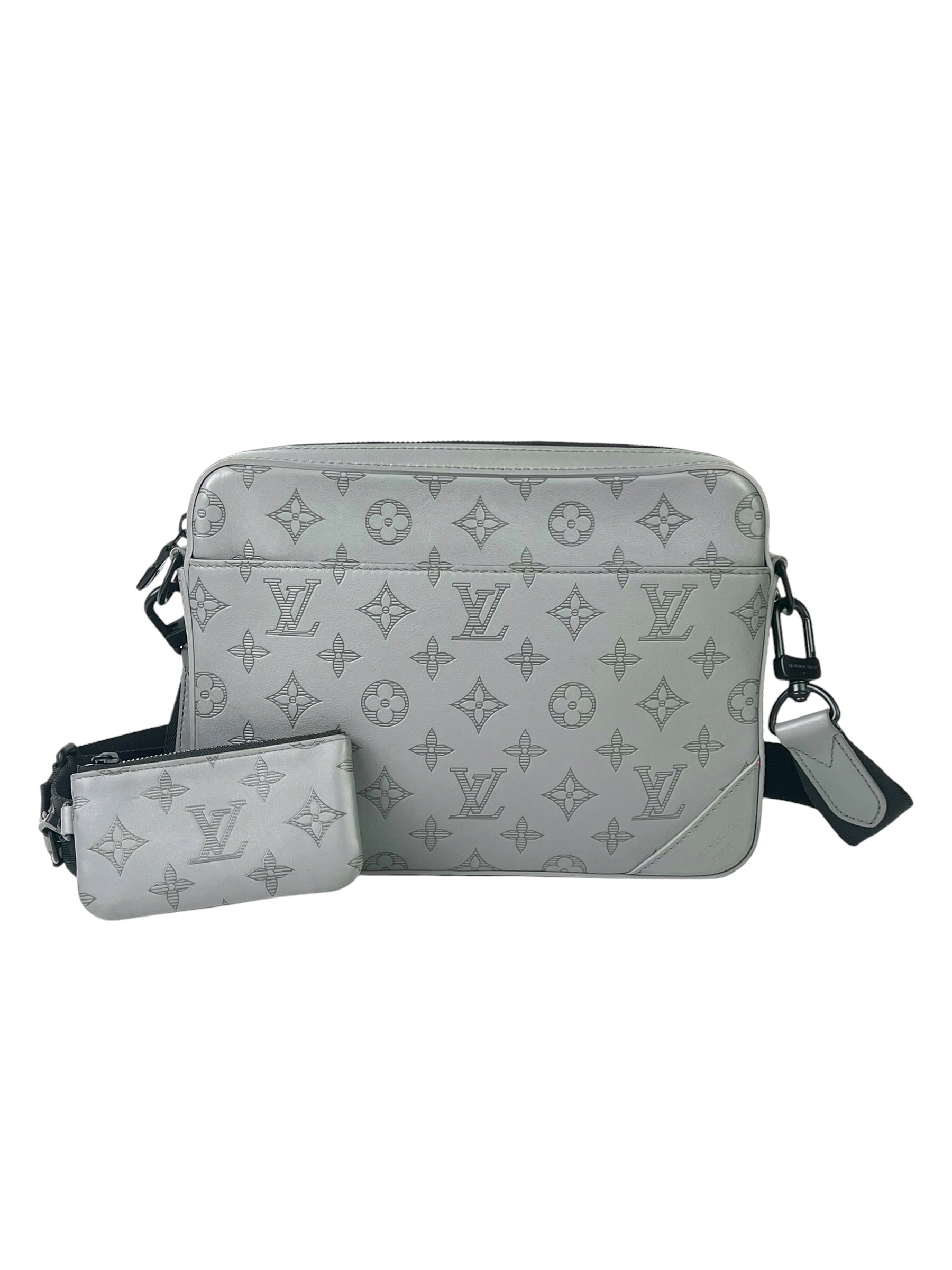 Louis Vuitton Shadow Monogram Grey Duo Messenger Bag