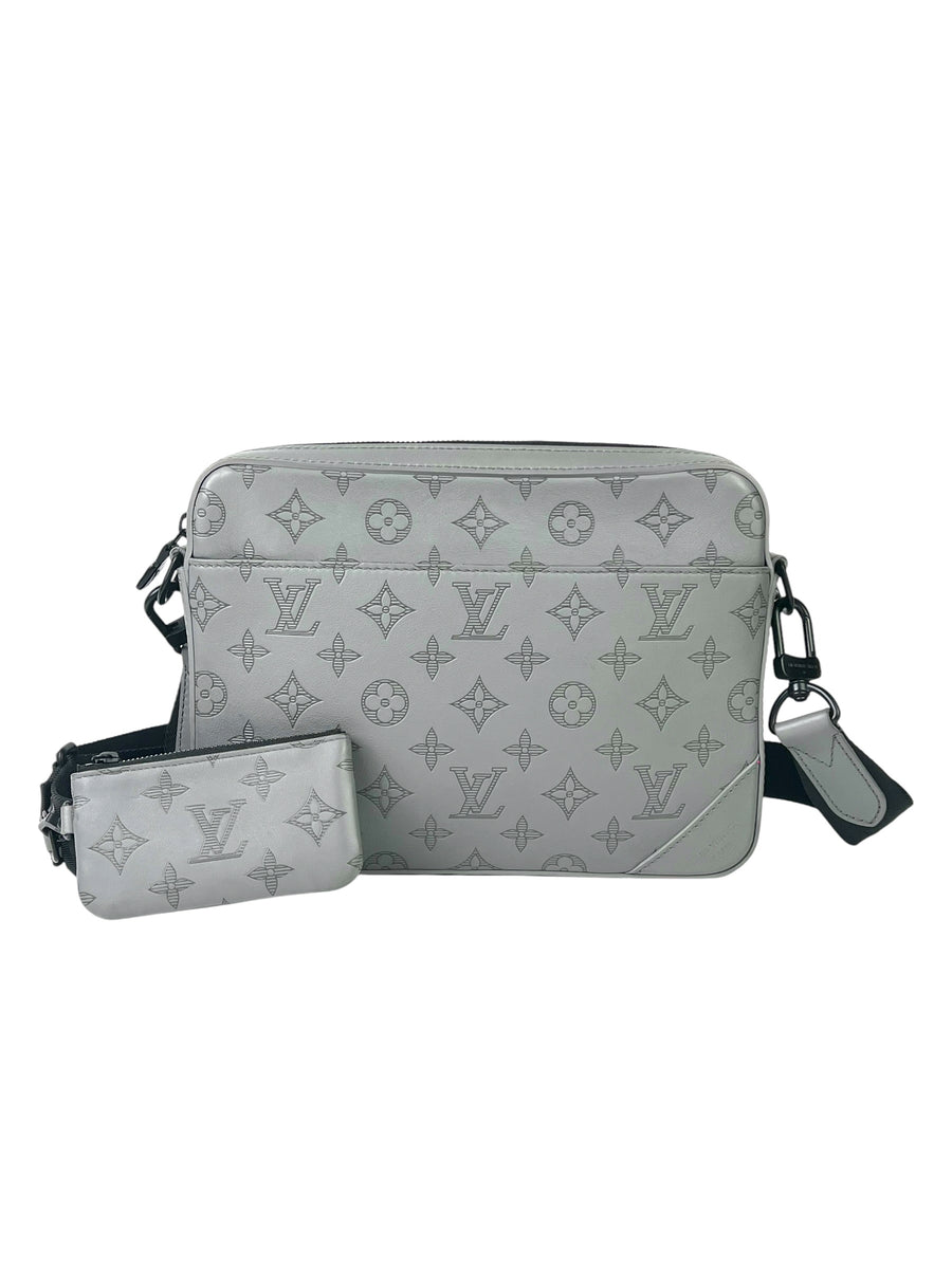 Louis Vuitton Shadow Monogram Grey Duo Messenger Bag