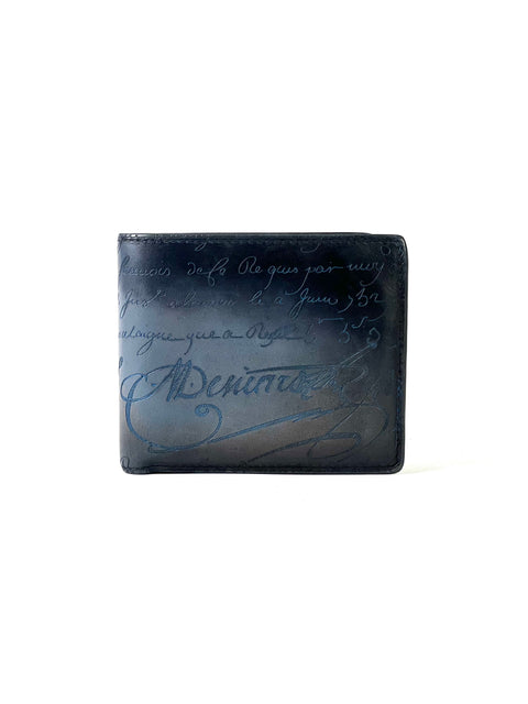 Berluti Scritto Blue Makore Compact Wallet