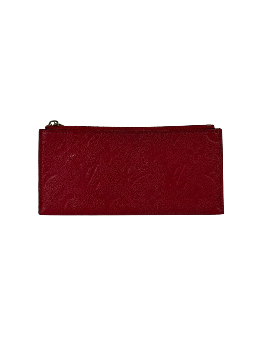 Louis Vuitton Empreinte Monogram Red Zipper Card Holder