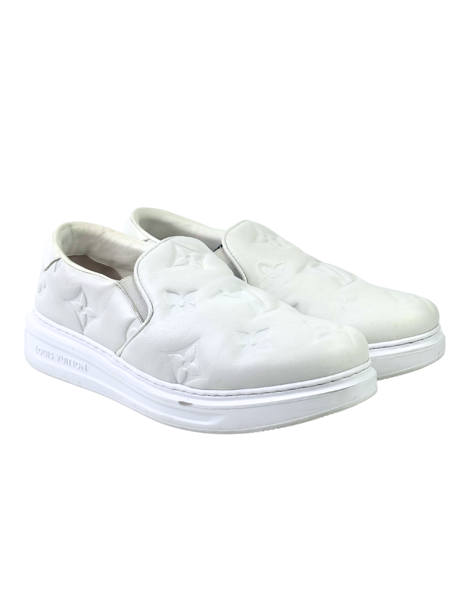 Louis Vuitton Beverly Monogram Jumbo White Slip-On