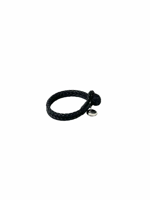 Bottega Veneta Intrecciato Black Bracelet