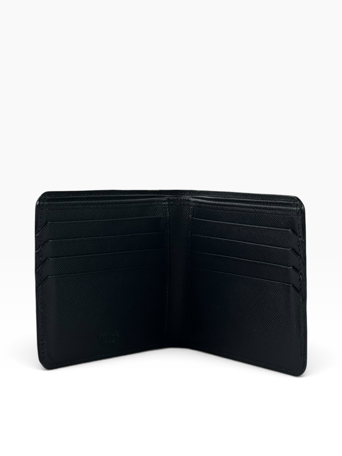 Prada Logo Black Bifold Wallet