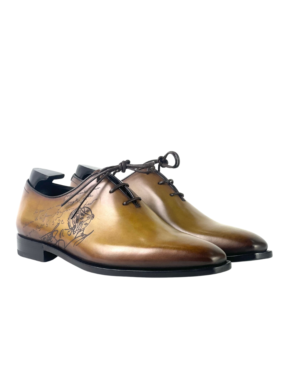 Berluti Scritto Galet Oxford Venezia Leather Loafers