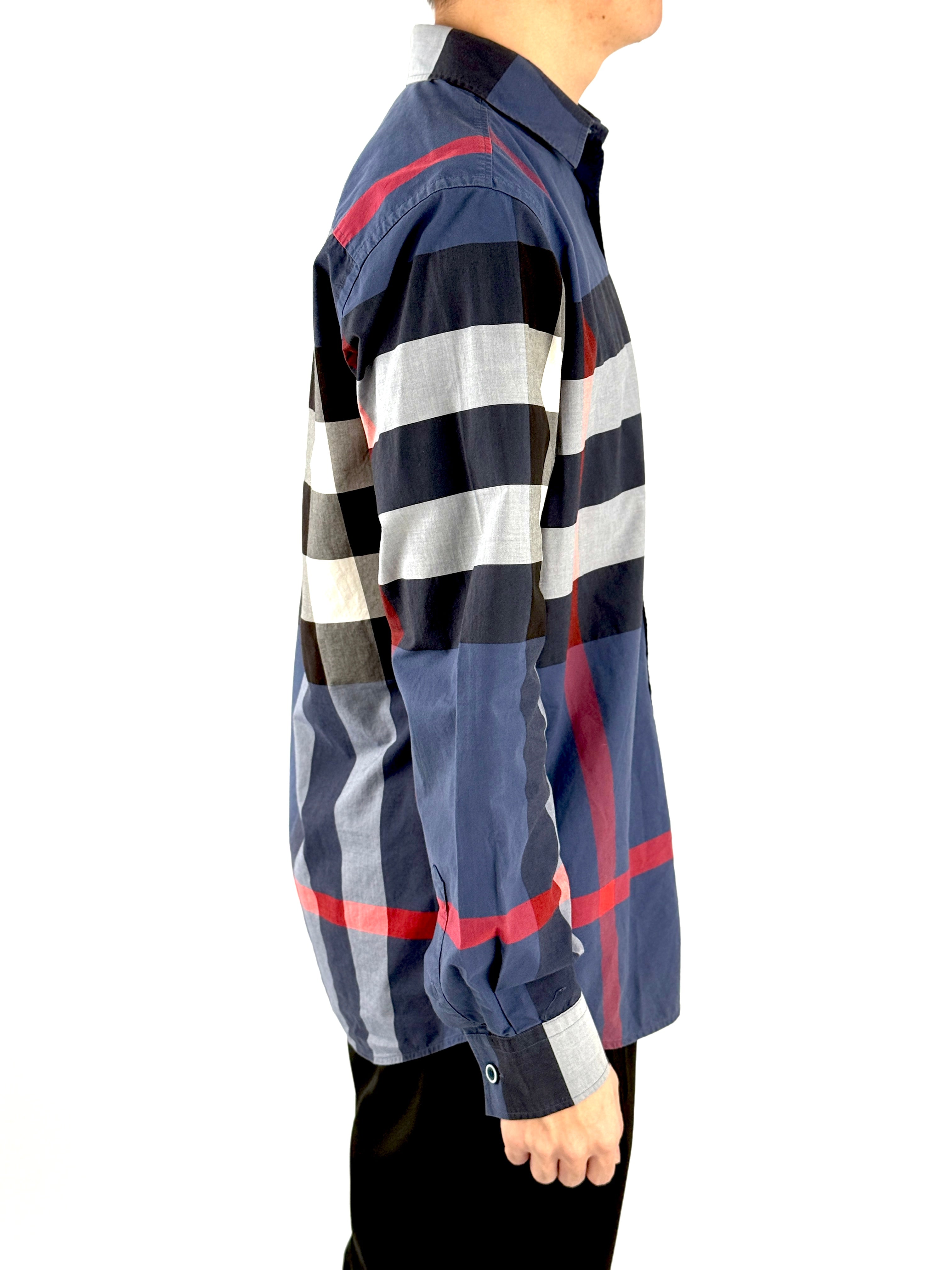 Burberry Nova Check Blue Long Shirt