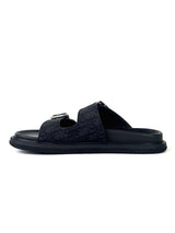 Christian Dior Oblique Jacquard Black Aqua Sandals 3