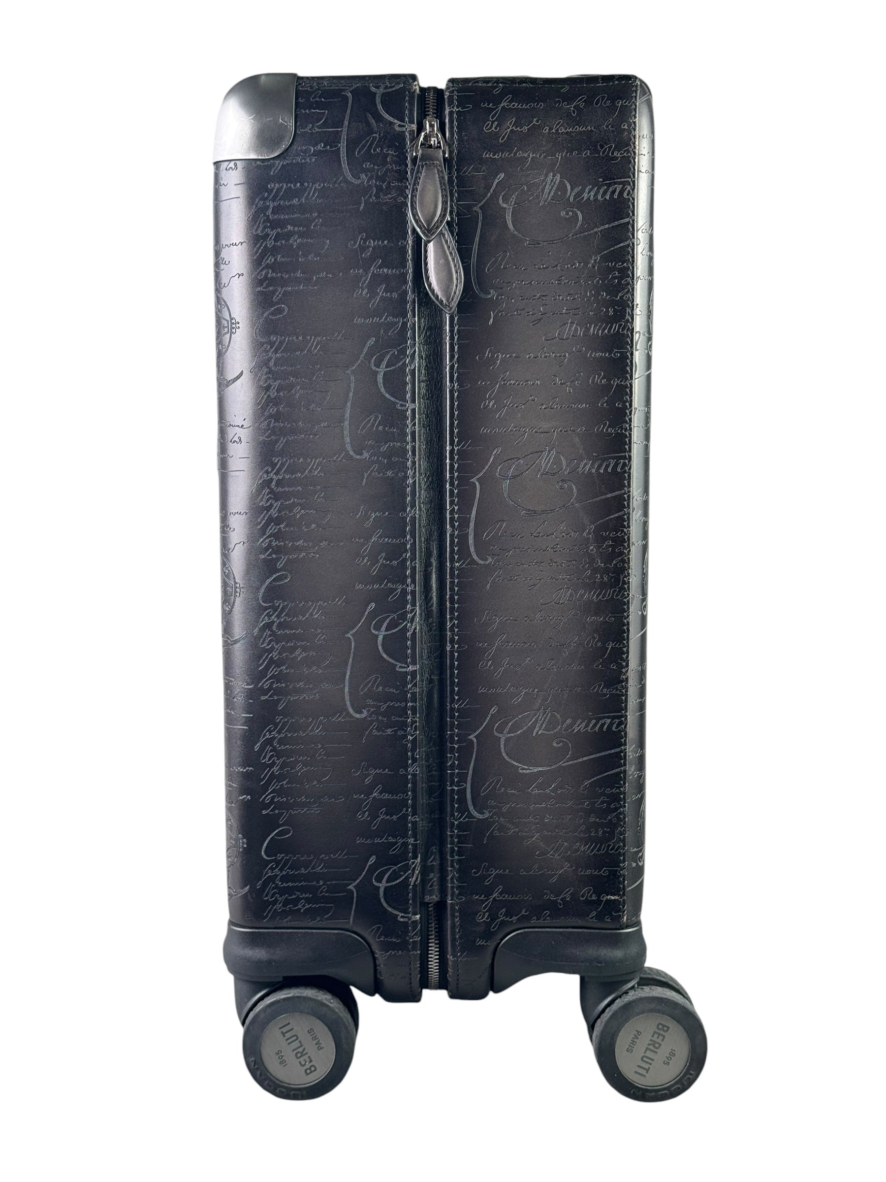 Berluti Scritto Formula 1005 Nero Grey Luggage