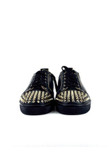 Christian Louboutin Junior Spike Calf Leather Gold Studs Sneakers 3