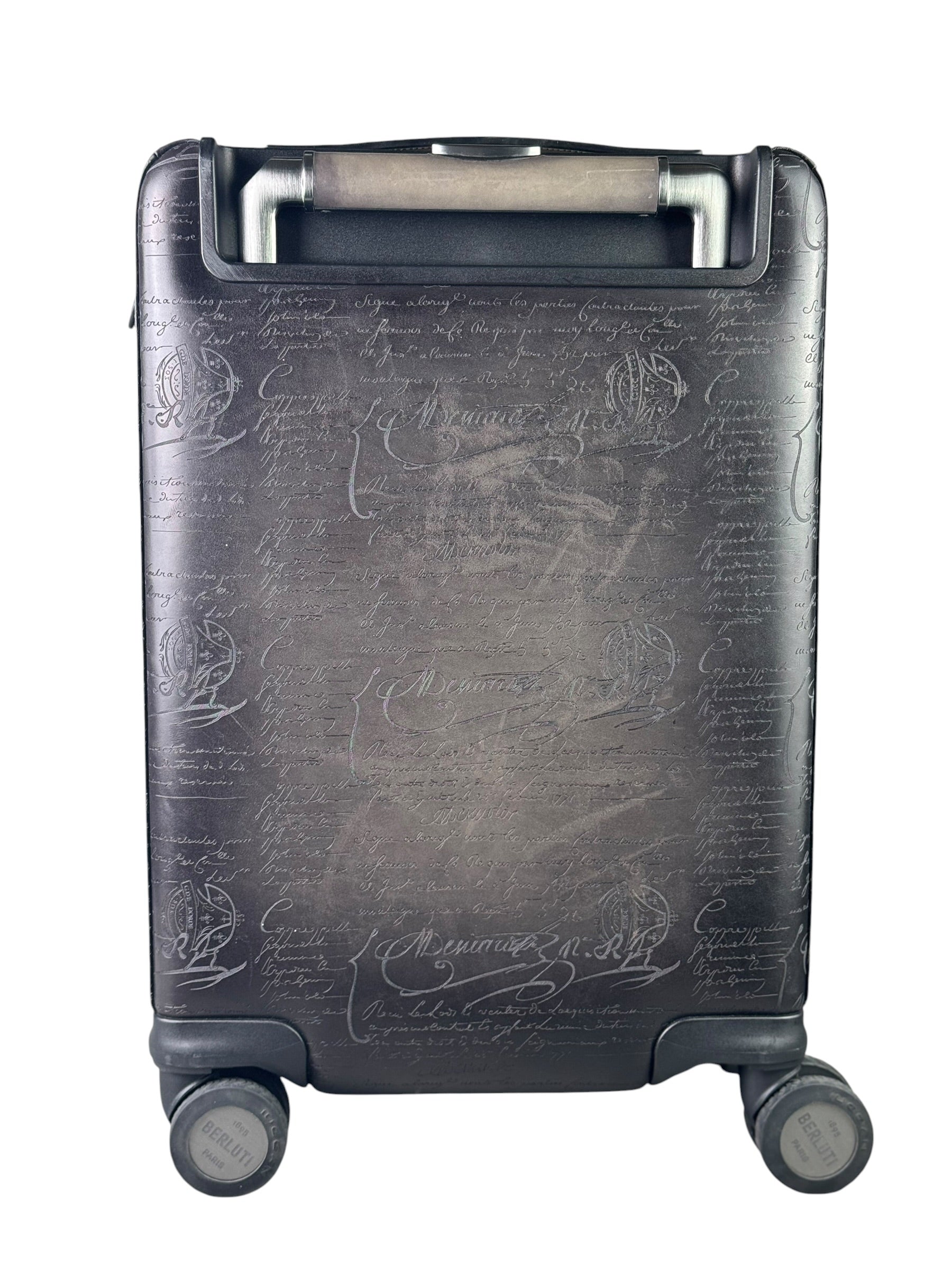 Berluti Scritto Formula 1005 Nero Grey Luggage