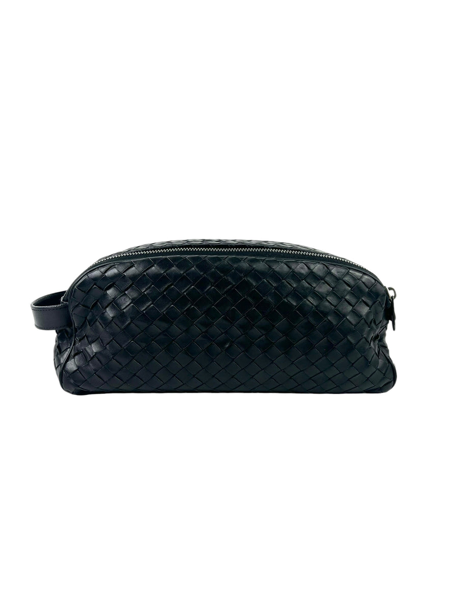 Bottega Veneta Intrecciato Black Toiletry Pouch
