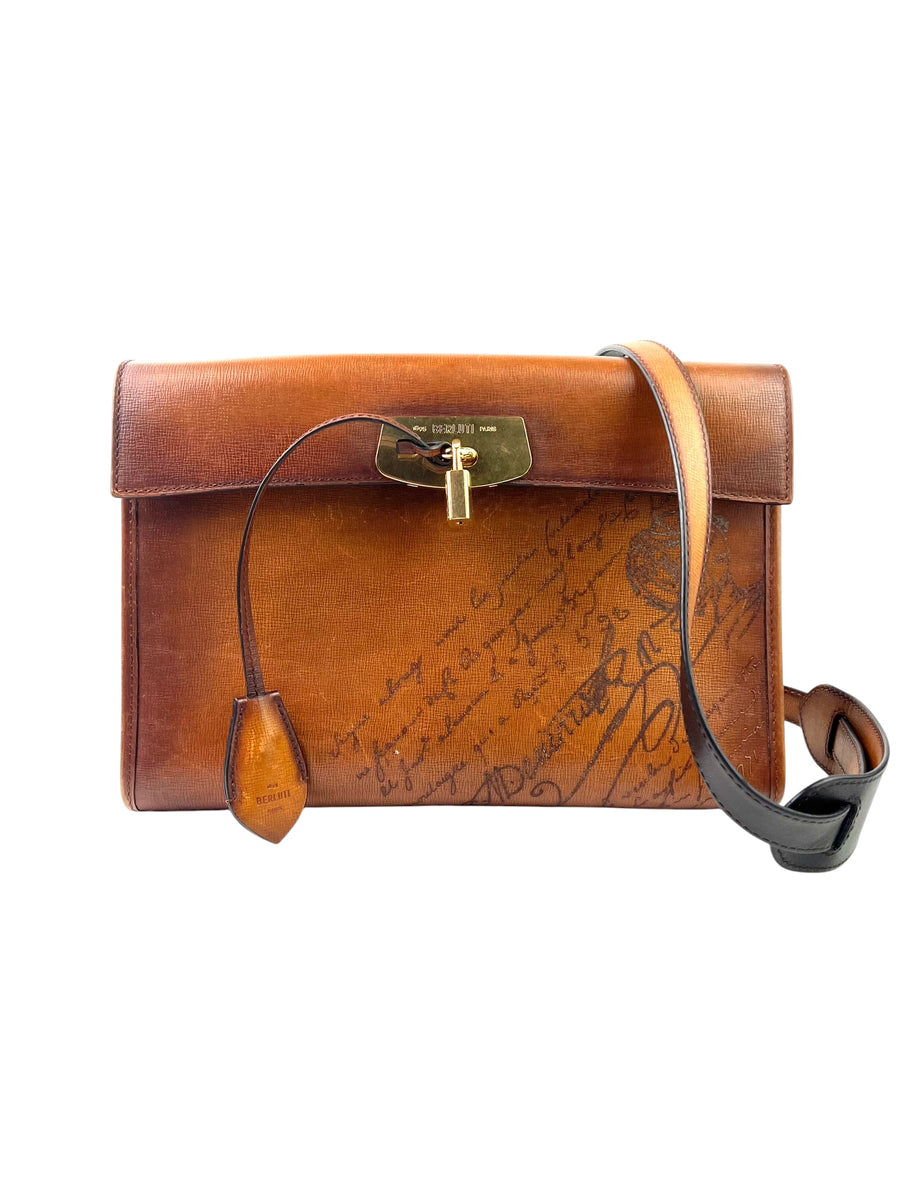Berluti Scritto Emio Pouch On Strap Sling Bag